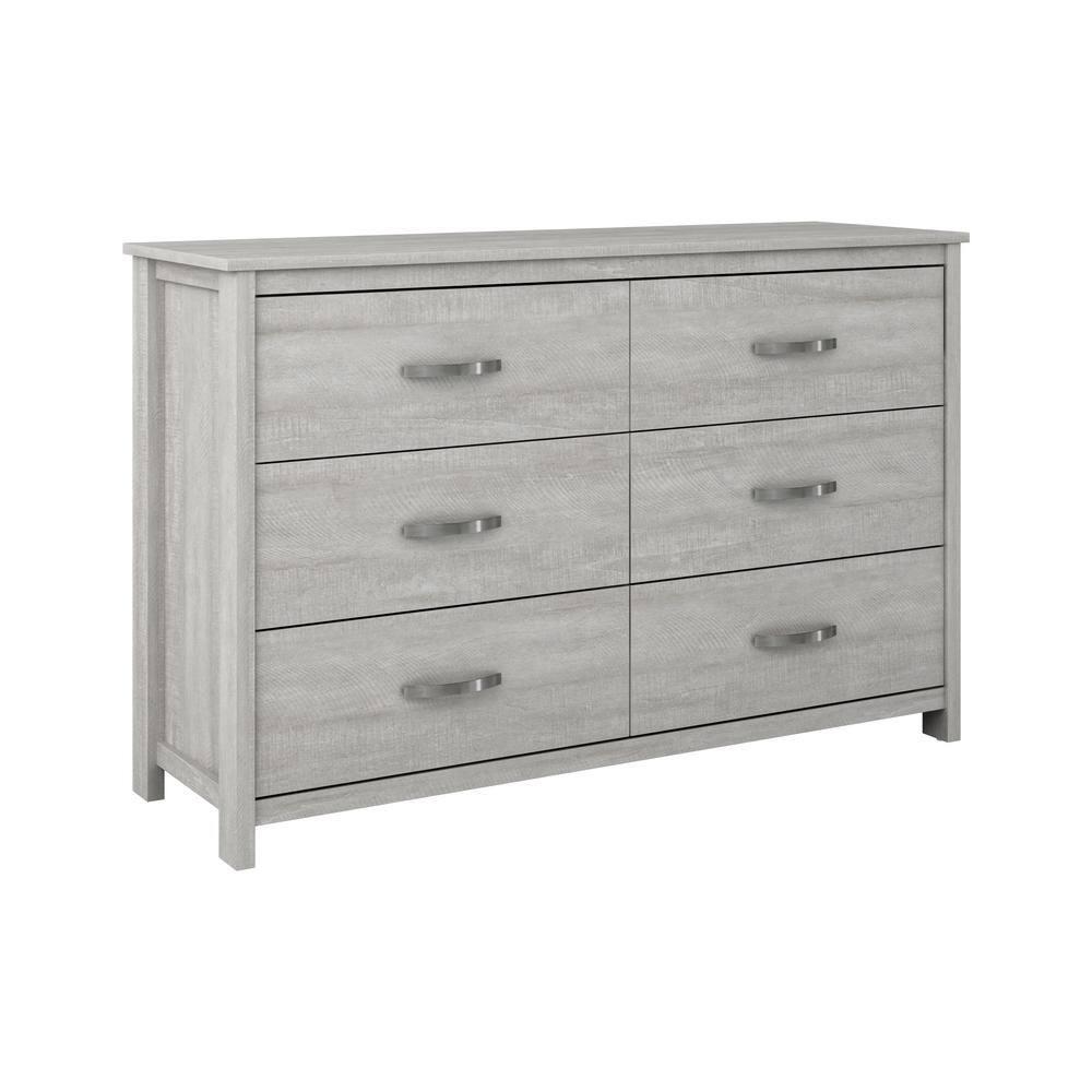 Galano Layton Dusty Gray Oak 6 Drawer 47.2 in. Wide Dresser (Sturdy, Effortless Assembly with Interlocking Drawers)