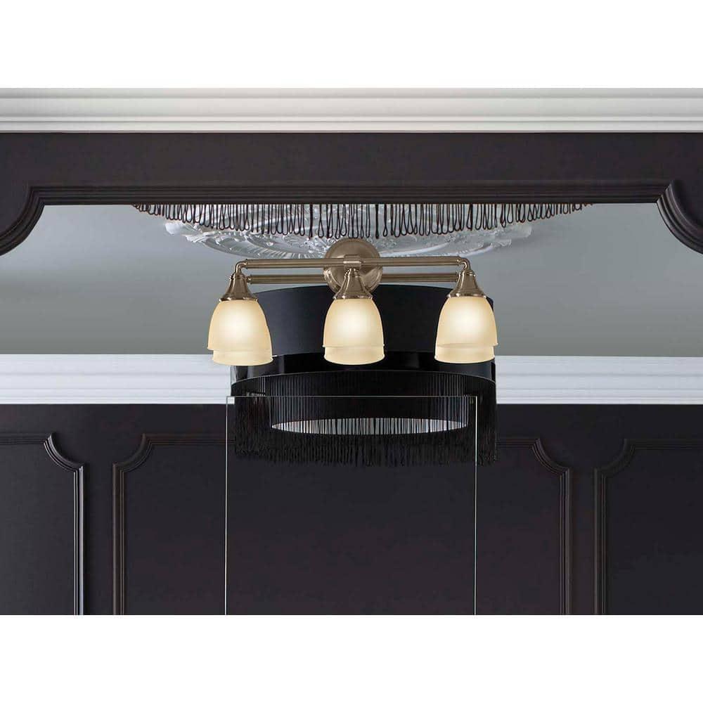 Devonshire 3 Light Indoor Bathroom Vanity Light Fixture, Position Facing Up or Down, UL Listed