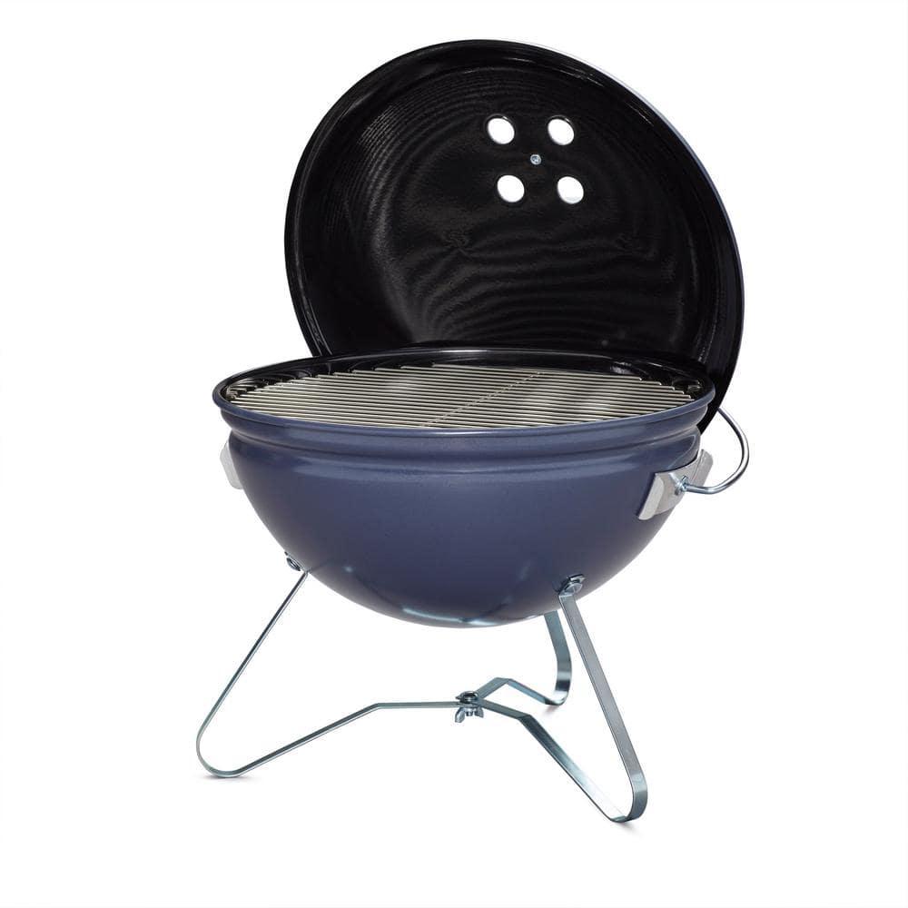 Slate Blue 14-Inch Portable Charcoal Kettle Grill