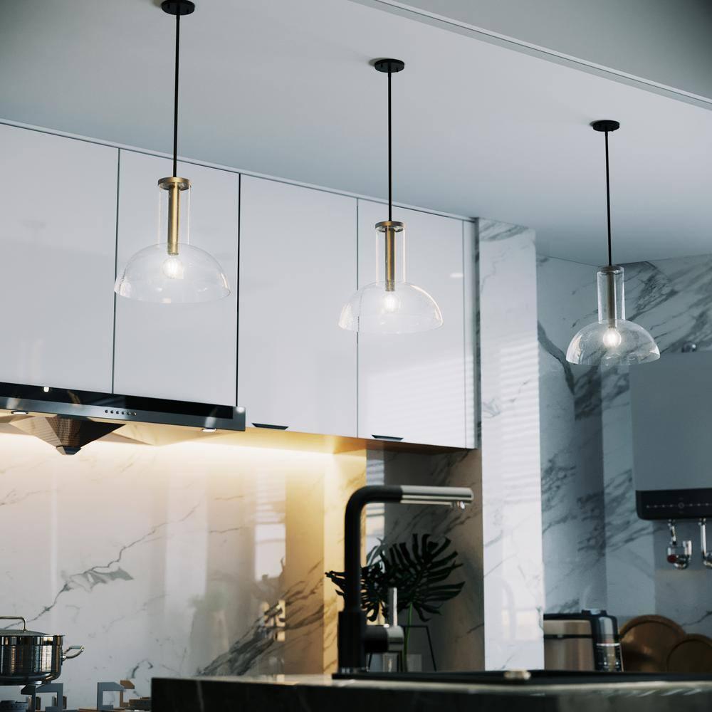 Designers Fountain Nova 14 inch 1-Light Matte Black Modern Pendant Light, D283M-14P-MB