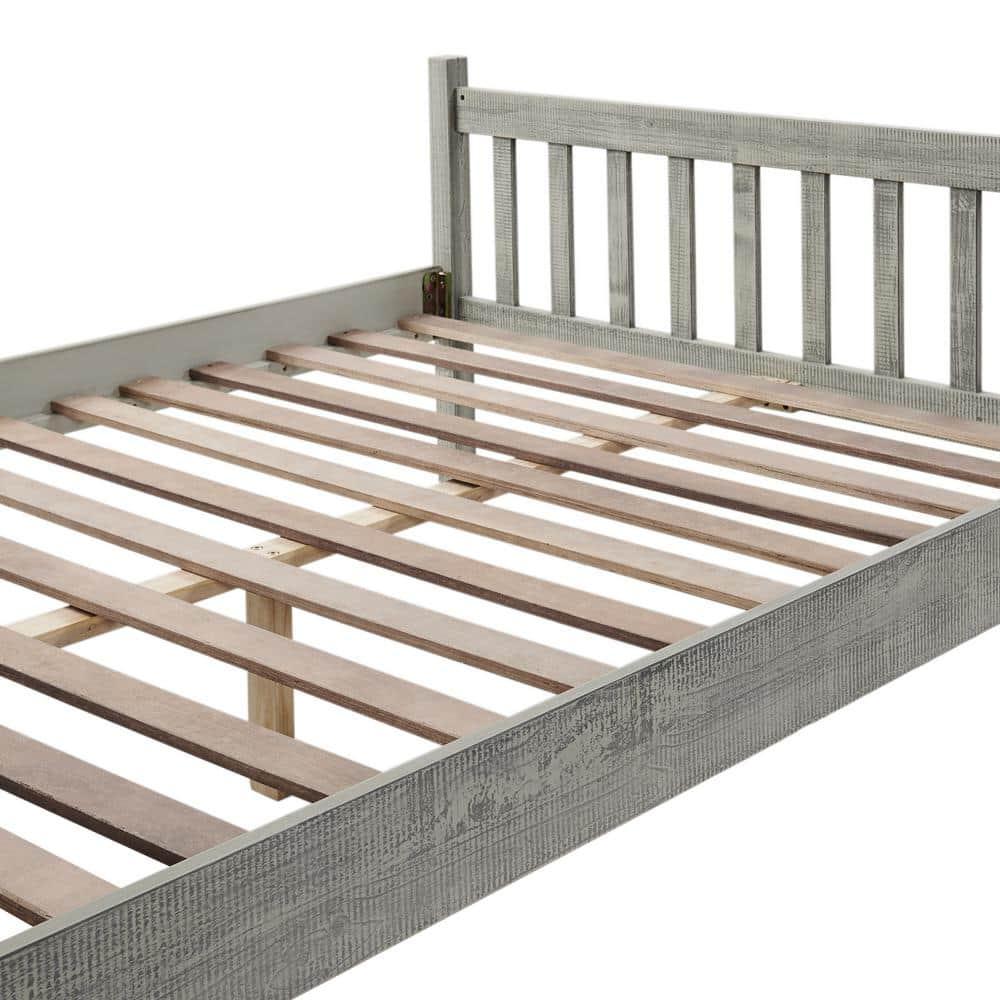 Alaterre Windsor Twin Wooden Weathered Beachhouse Farmhouse Industrial Bohemian Style Bed