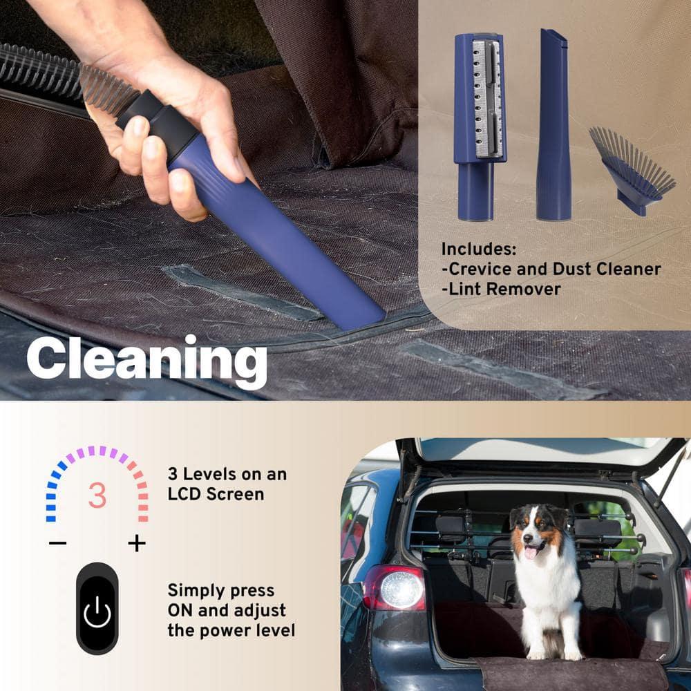 One Premium Pet Vacuum with Dog Grooming Kit, Pet Grooming Vacuum & Dog Clippers & Dog Brush for Shedding