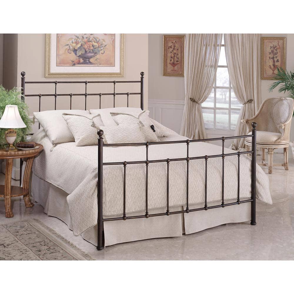 Hillsdale Furniture Providence Metal Full Bed with Spindle and Casting Design, Antique Bronze