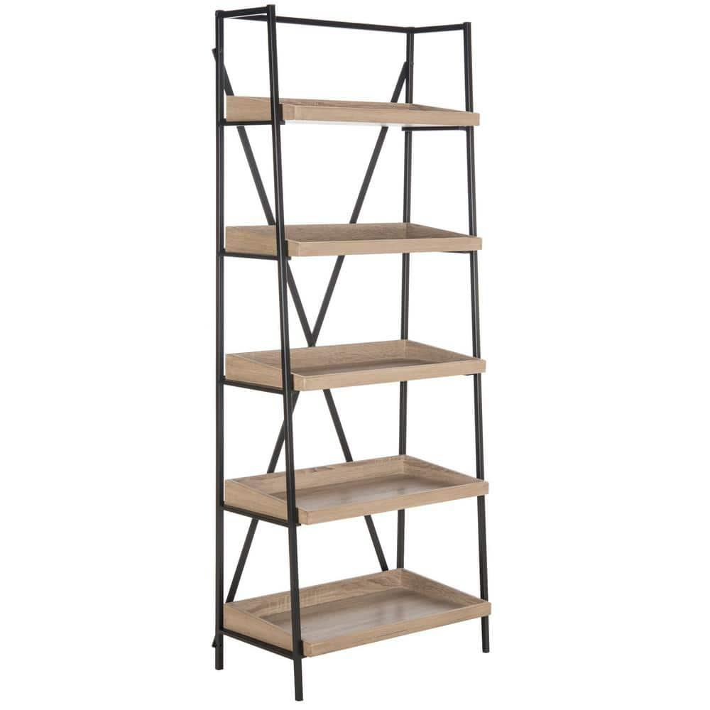 Joel Etagere - FOX4272 - Light Brown/Black - Safavieh Couture