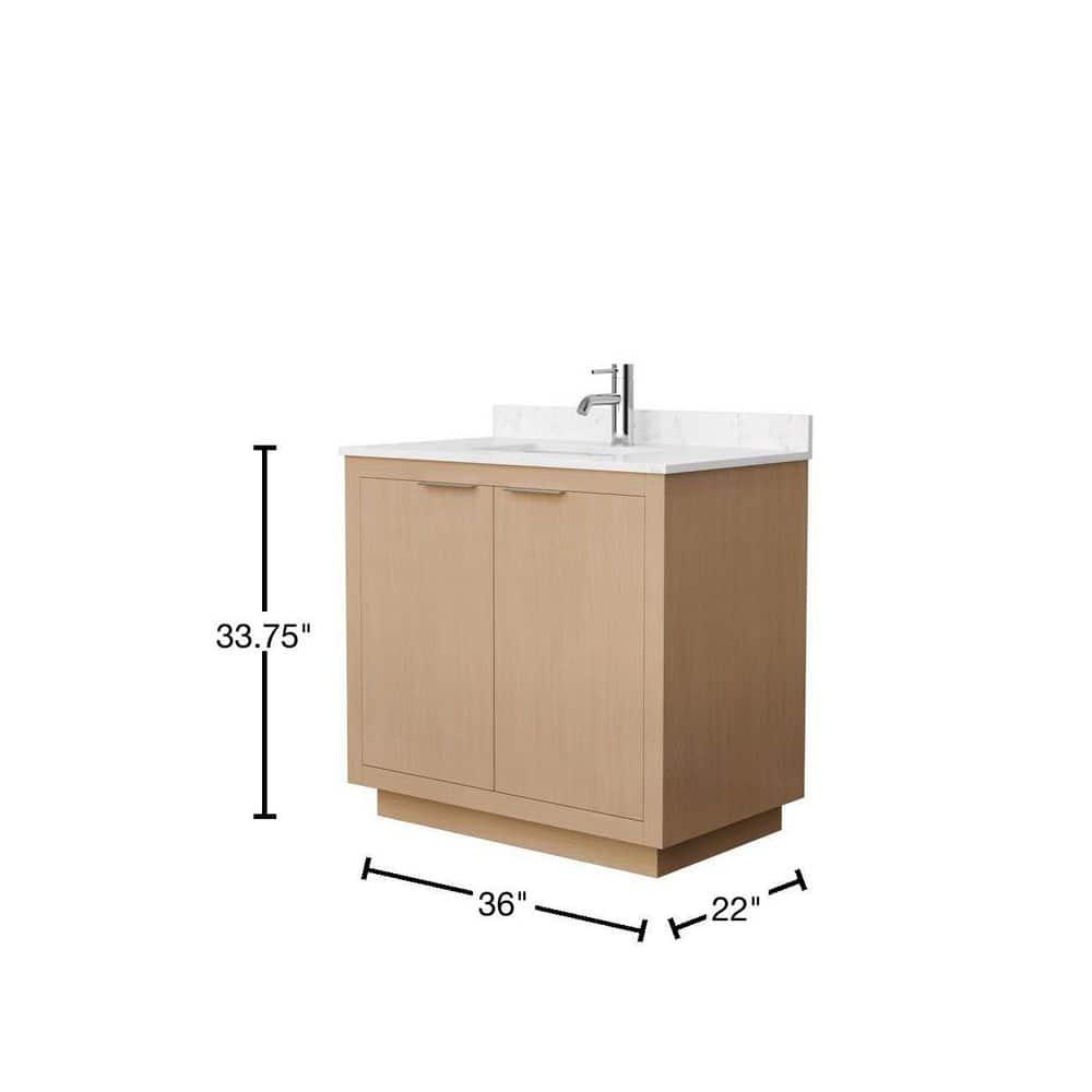Wyndham Collection Maroni 36'' Single Bathroom Vanity with Marble Top