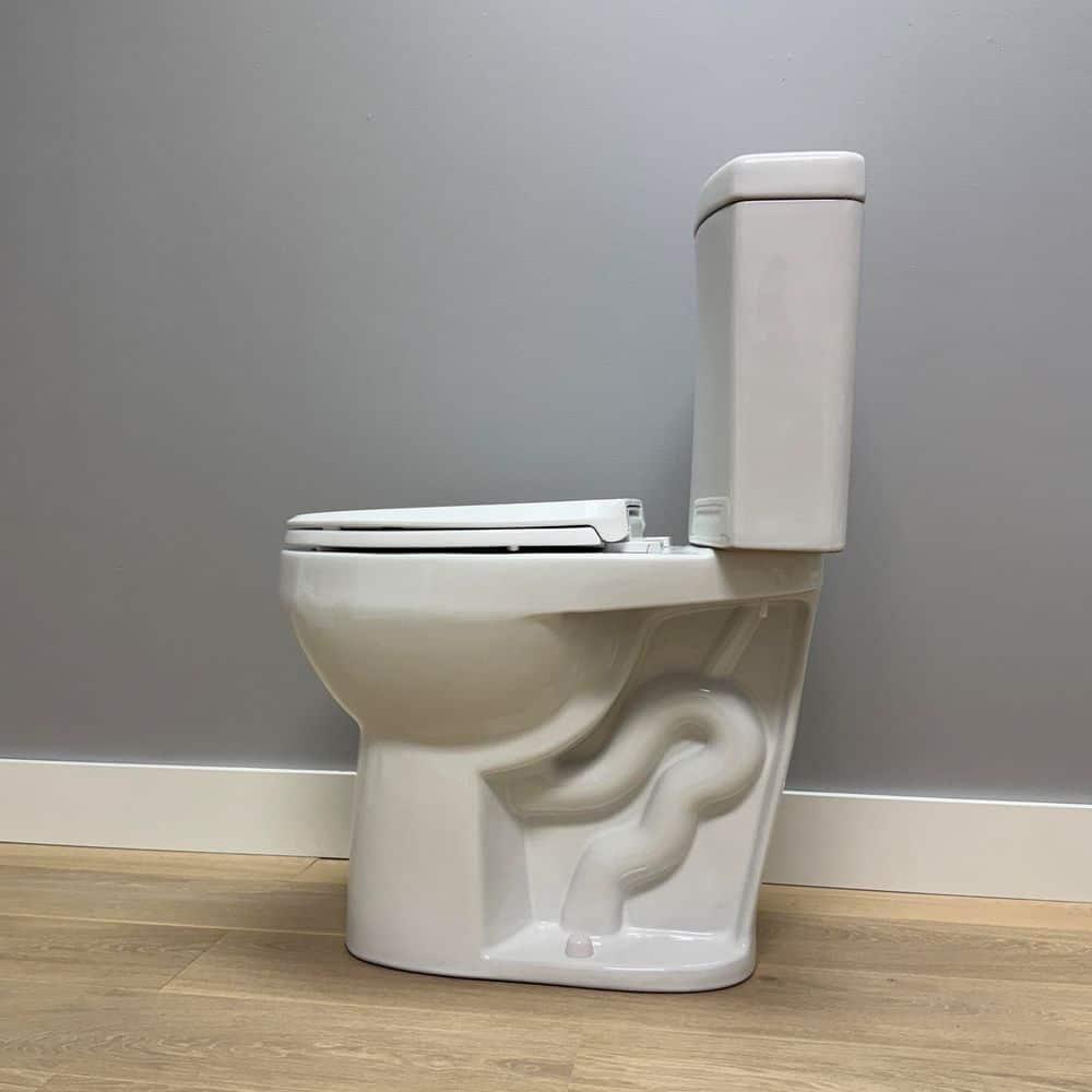 2-Piece 1.28/.09 GPF Dual Flush Elongated 20 in. Extra Tall Toilet in White, Seat Included