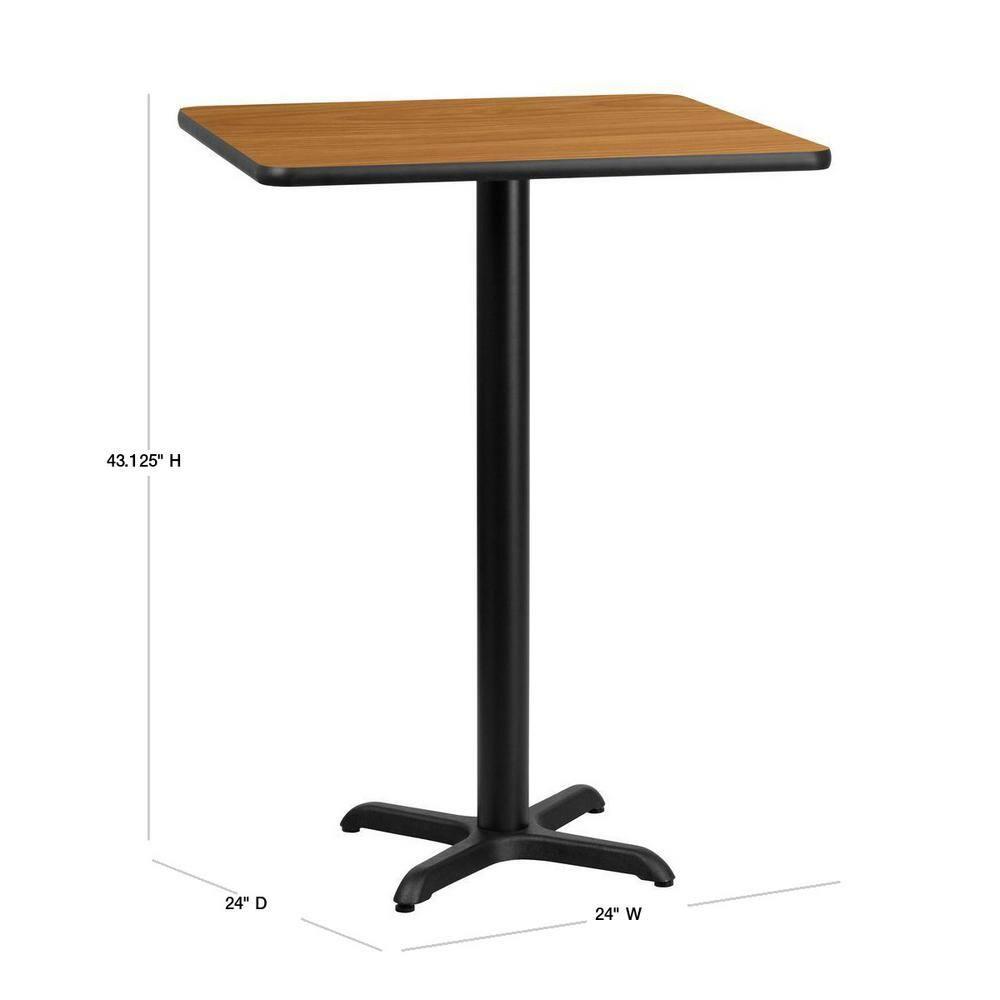 Flash Furniture Laminate Table Top with Table Height Base