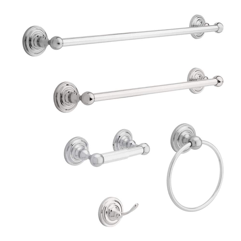 DELTA 138266 Greenwich Bath Hardware Accessory 18 Towel Bar Polished Chrome