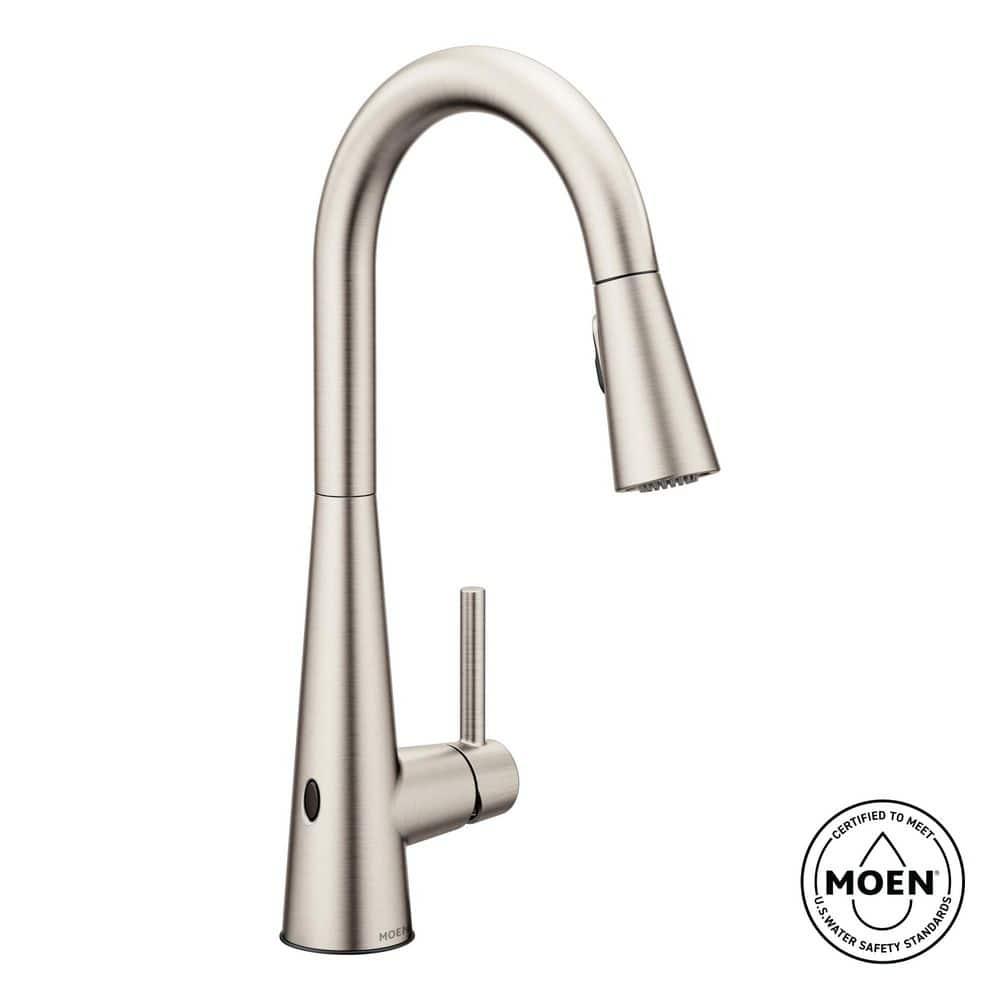 Moen Sleek MotionSense Wave Single Handle Pulldown Kitchen Faucet with Power Clean Technology