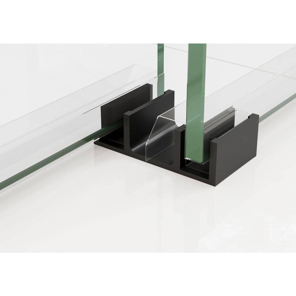 Polaris 60 in. x 60 in. Fully Frameless Sliding Bypass Bathtub Door