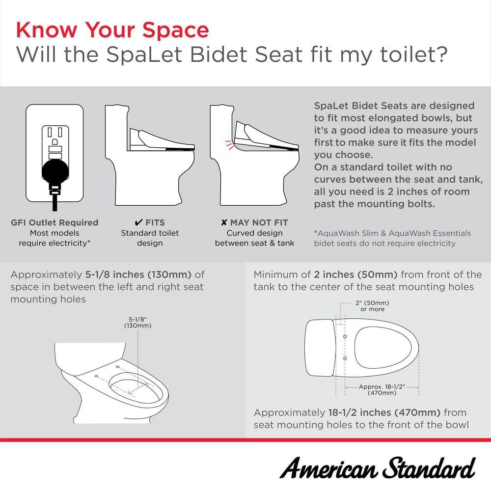 AquaWash Elongated Toilet Seat Bidet