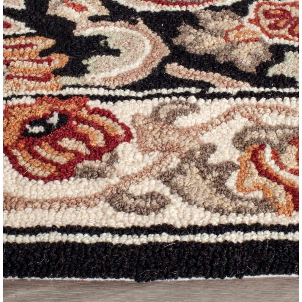 Easy Care EZC101 Hand Hooked Accent Rug - Black/Ivory - 2'x3' - Safavieh.