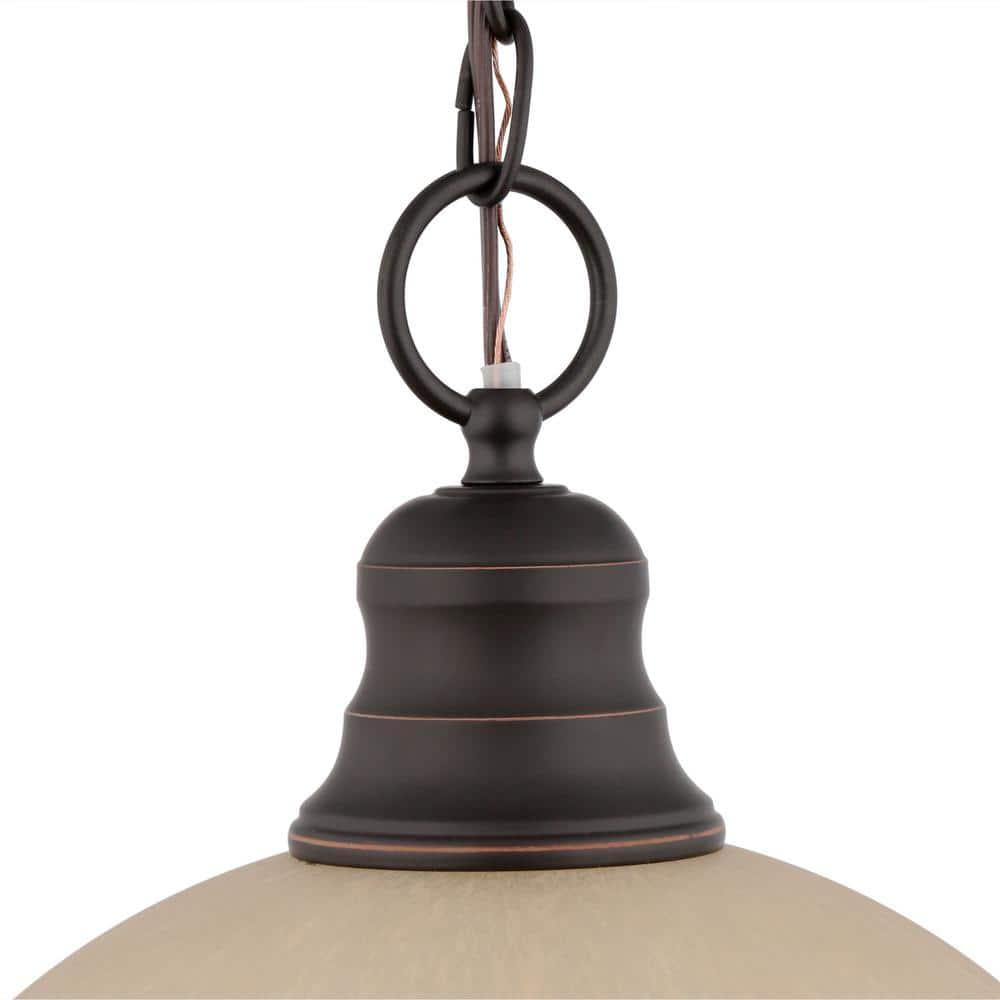 Nuvo 60-1276 - 1 Light  16"  Pendant w/ Champagne Linen Washed Glass
