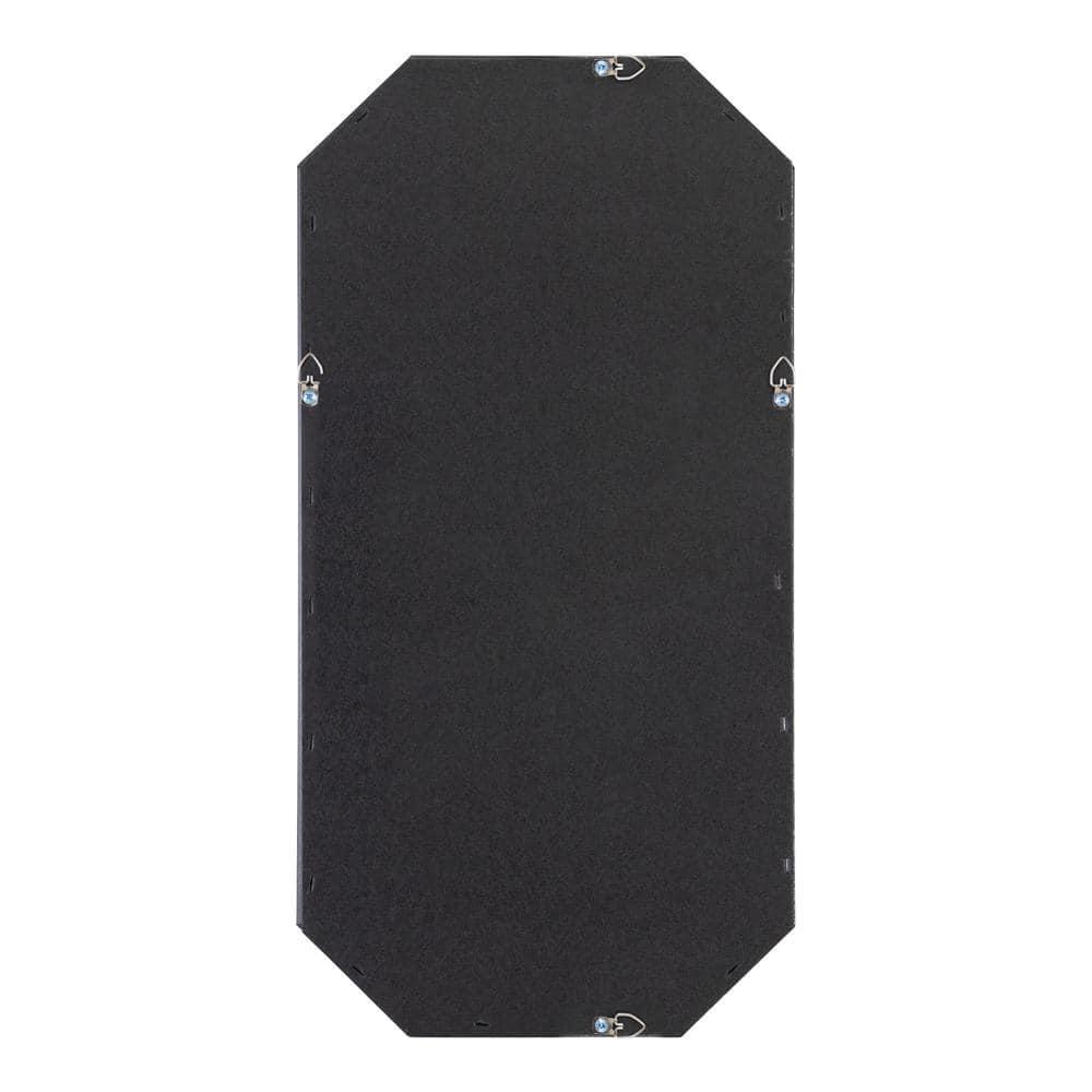 Kate & Laurel All Things Decor 3pc Laverty Wall Mirror Set Black : Octagon Shape, Modern Style, No Assembly Required