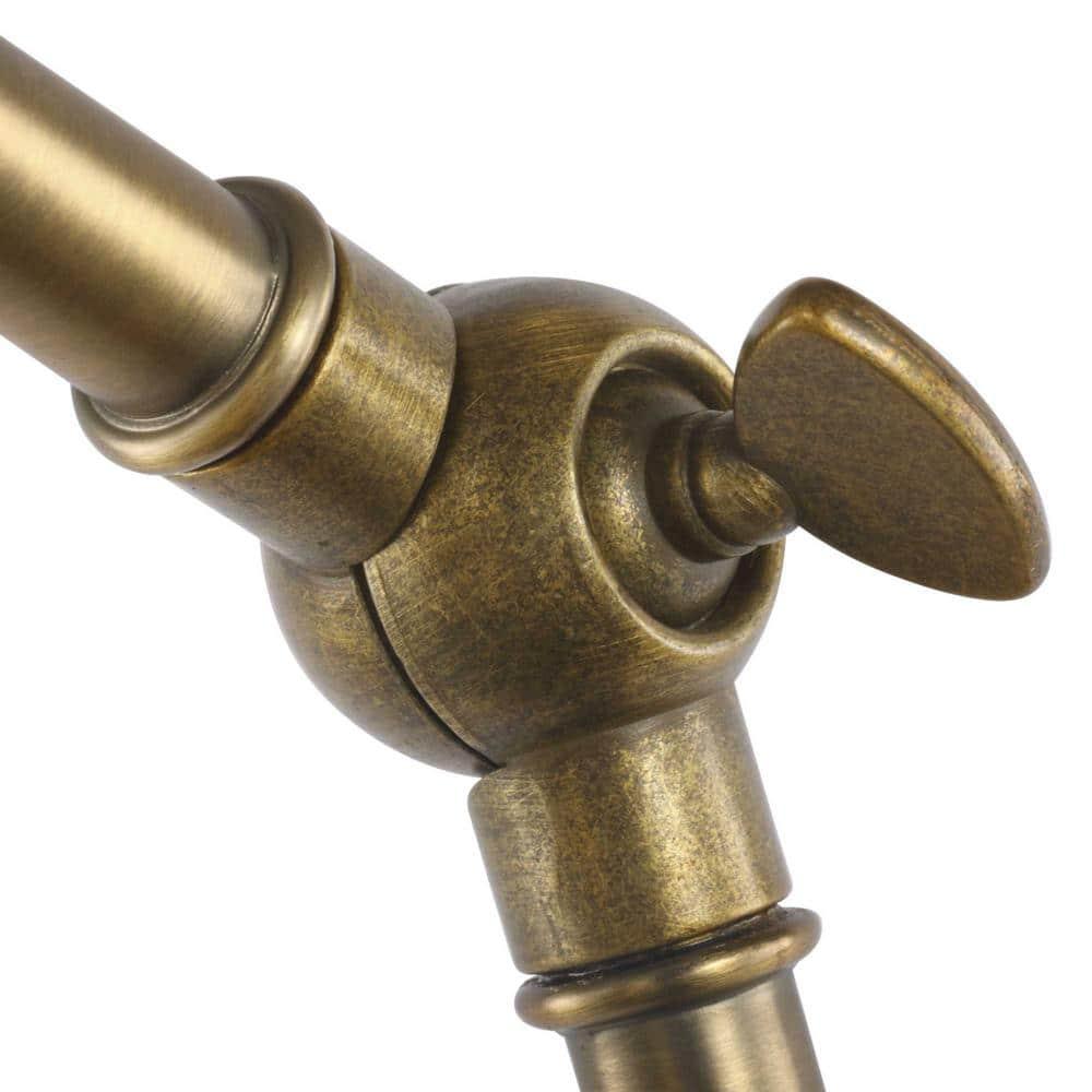 Progress Lighting Hinton 1-Light Swing Arm Wall Bracket, Vintage Brass, Metal Shade