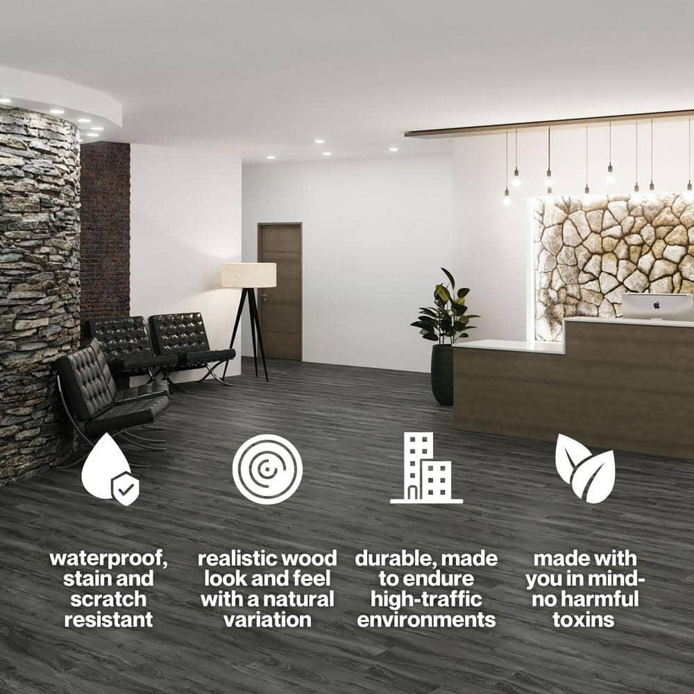 Lucida USA GlueCore Classic 22mil x 7.3" W x 48" L Glue Down Vinyl Tile Flooring