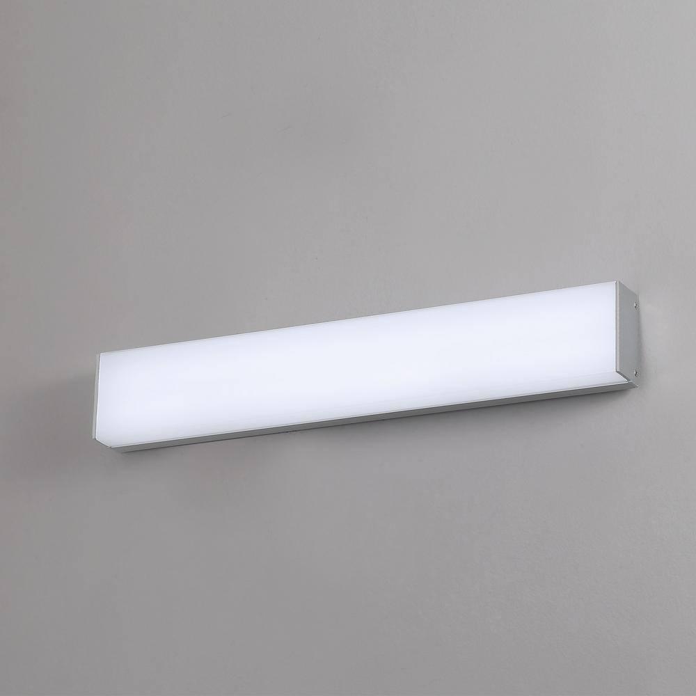 WAC Lighting Strip 18" 1-Light 2700K Aluminum Bathroom Vanity Light in Gray