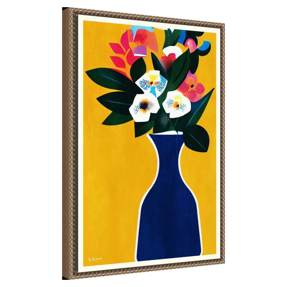 Amanti Art Sunshine Flowers by Bo Anderson Canvas Wall Art Print Framed 16 x 23-in.