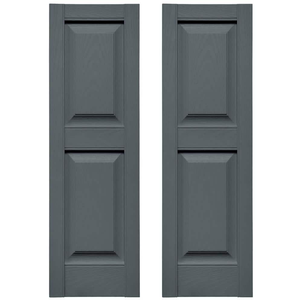 Builders Edge Builders Edge, TailorMade Two Equal Panels, Raised Panel Shutters, Includes Matching Installation Spikes (Per Pair)