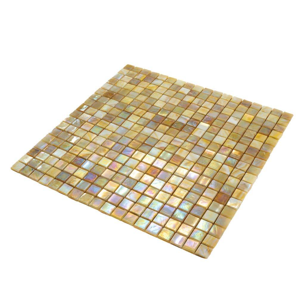 Skosh 0.6" x 0.6" Glass Grid Mosaic Wall & Floor Tile