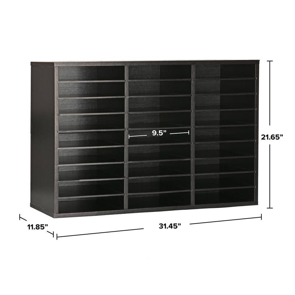AdirOffice Manufactured Wood Compartment Mailroom Organizer