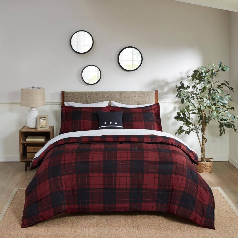 Everest Reversible Plaid Comforter Set with Bed Sheets