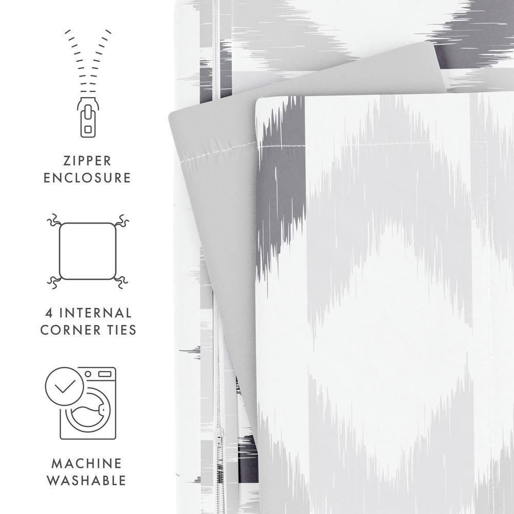 IEnjoy Home Reversible Chevron Pattern 3-Piece Duvet Cover Set