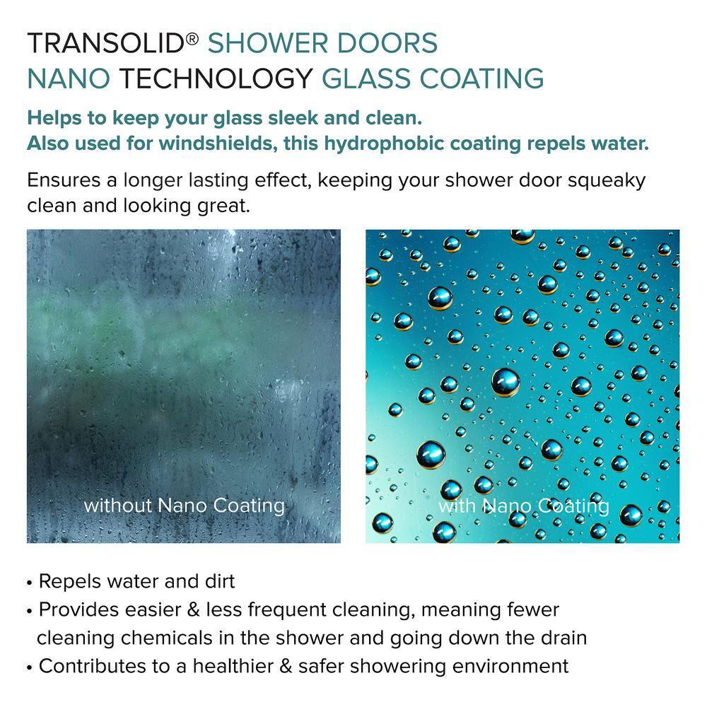 Transolid Elizabeth 24-in W x 76-in H Hinged Shower Door with Clear Glass