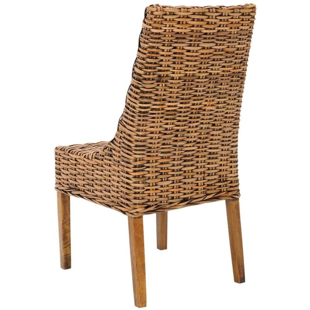 Suncoast 18''H Rattan Arm Chair (Set Of 2) - Brown/Teak Brown - Safavieh