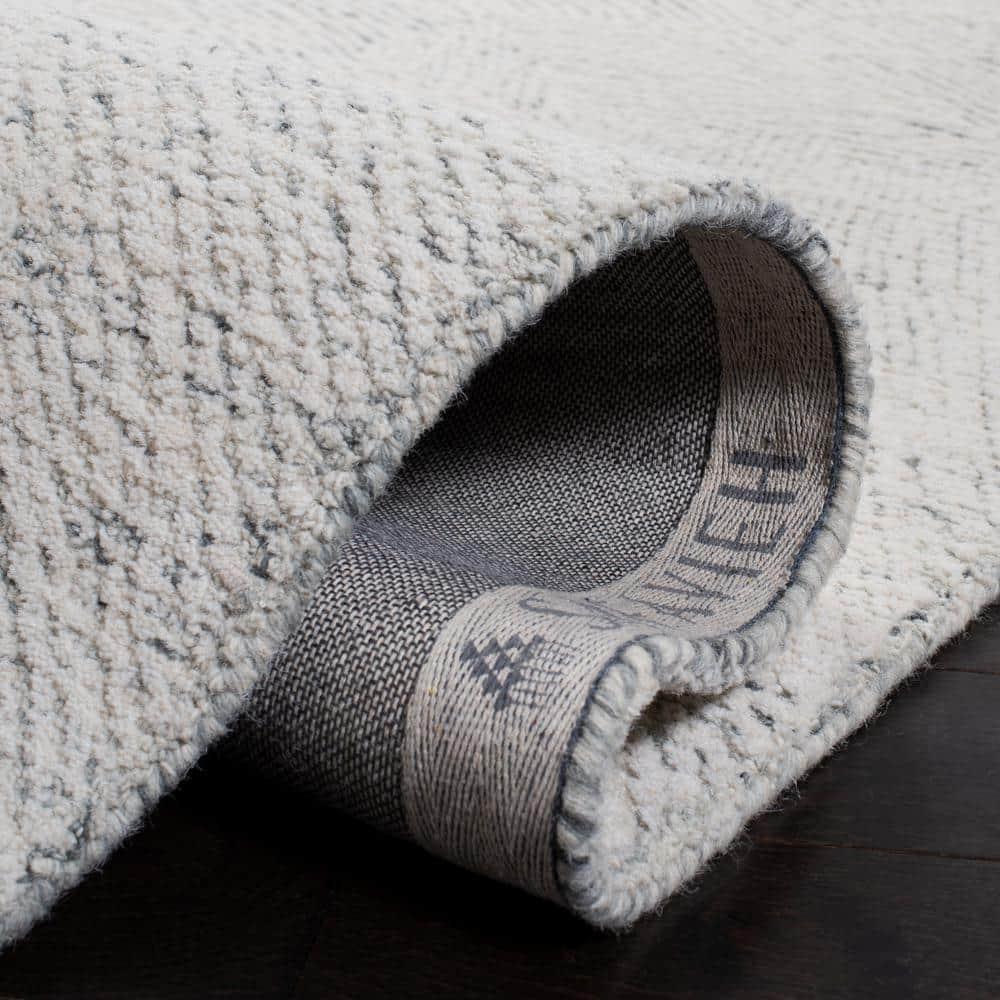 Adirondack ADR113 Machine Made Indoor Area Rug - Ivory/Silver - 4' Round - Safavieh