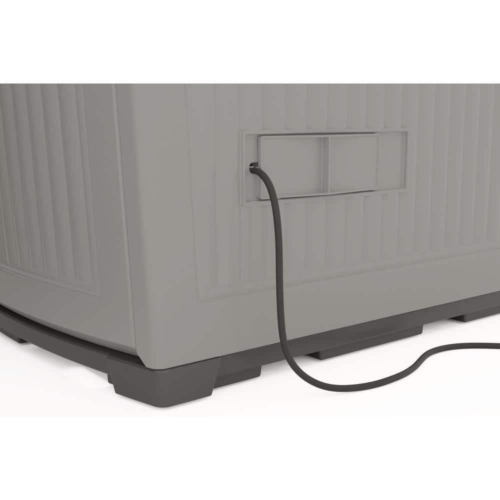 Suncast Backyard Oasis 130 Gallon Outdoor Storage Basic Unit, Dove Gray