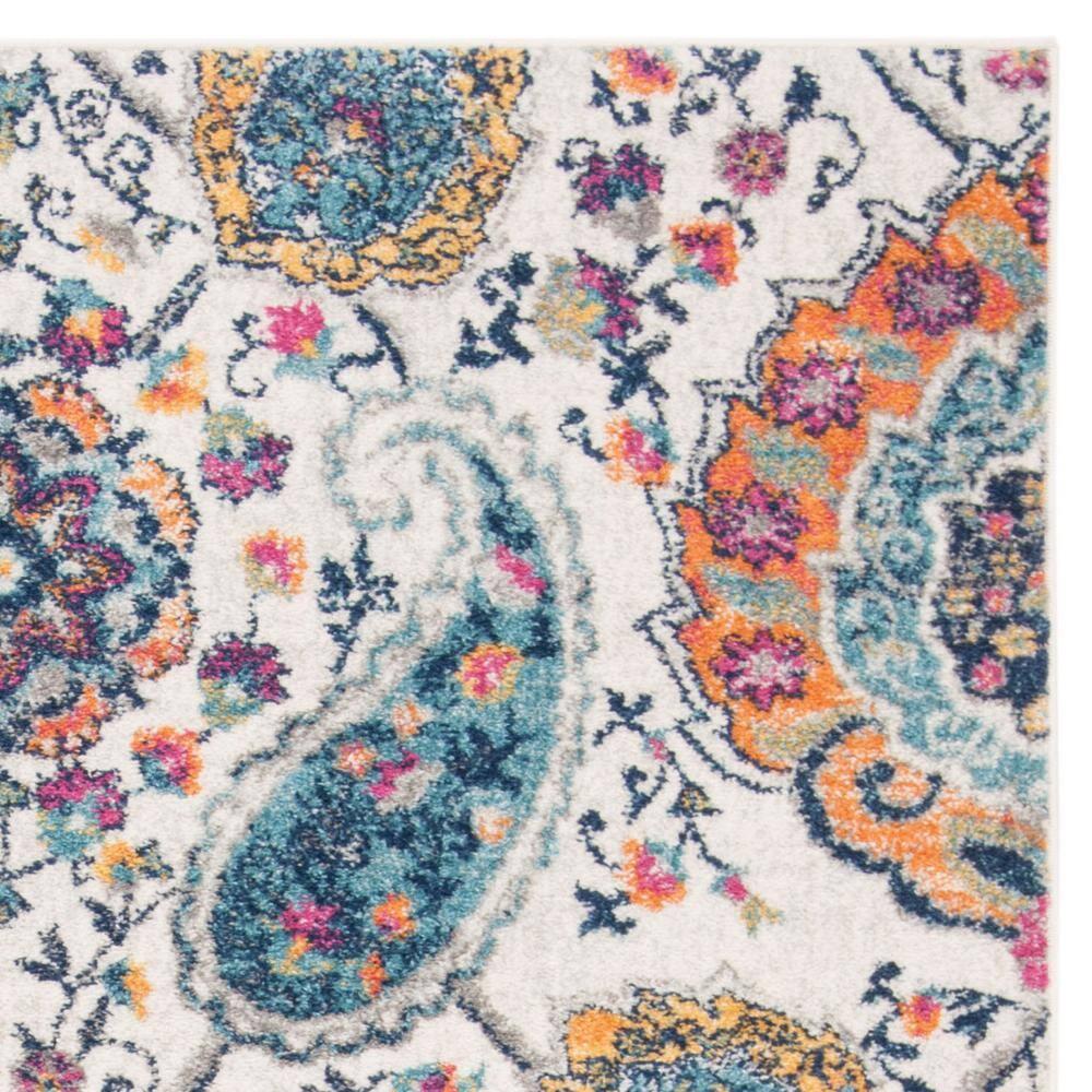 Madison MAD600 Power Loomed Indoor Area Rug - Cream/Multi - 4'x6' - Safavieh