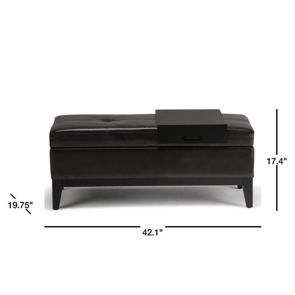 Oregon Faux Leather Ottoman