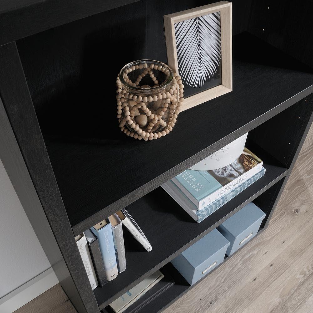 Sauder 3-Shelf Bookcase, Raven Oak Finish