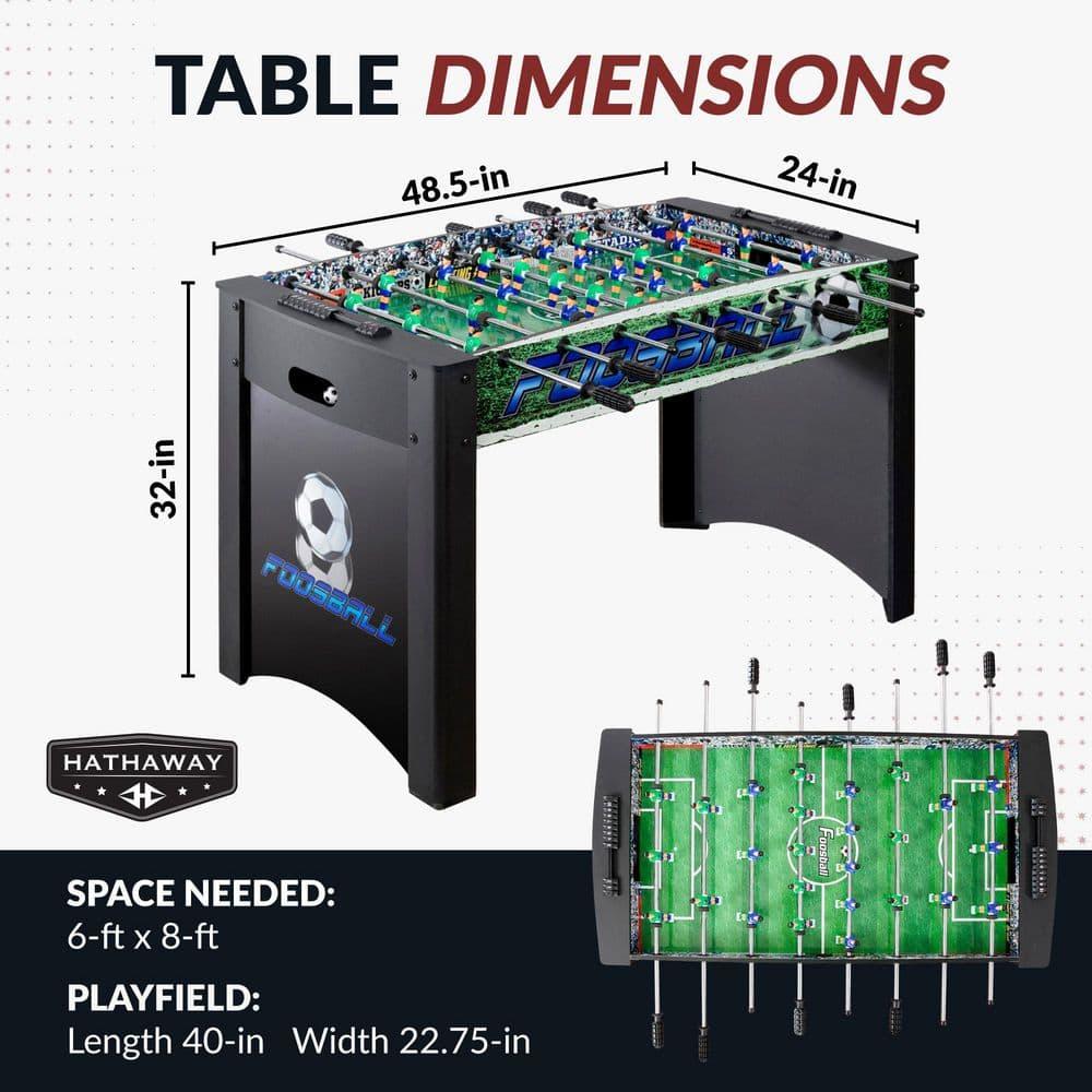 Hathaway Playoff 4-Foot Foosball Table, with Analog Scoring and Leg Levelers