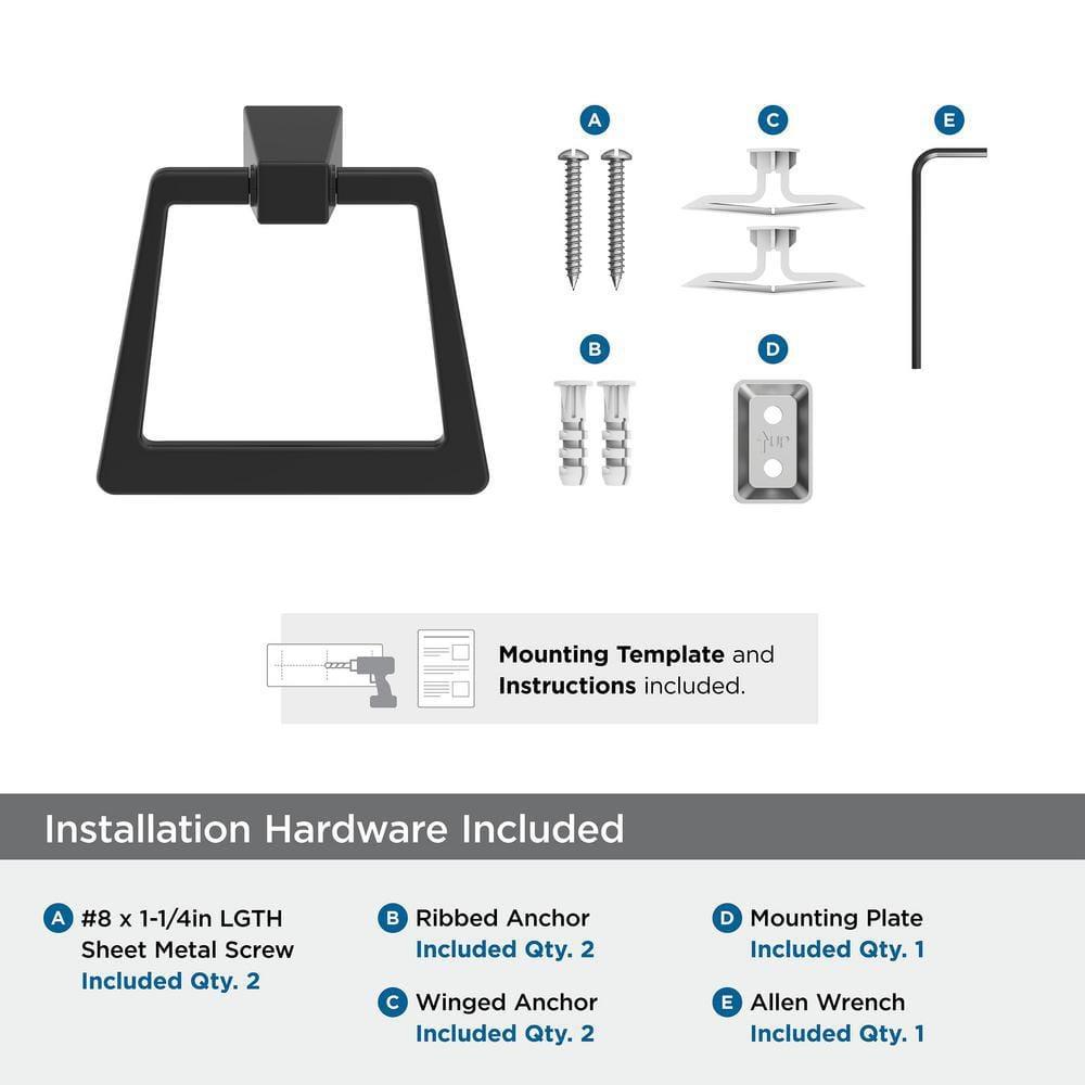 Amerock Blackrock Towel Ring BH36002MB