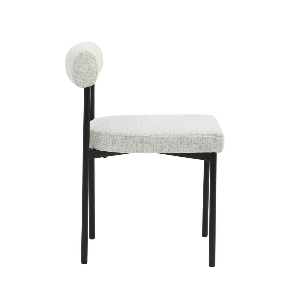 4-Piece Upholstered Metal Stool
