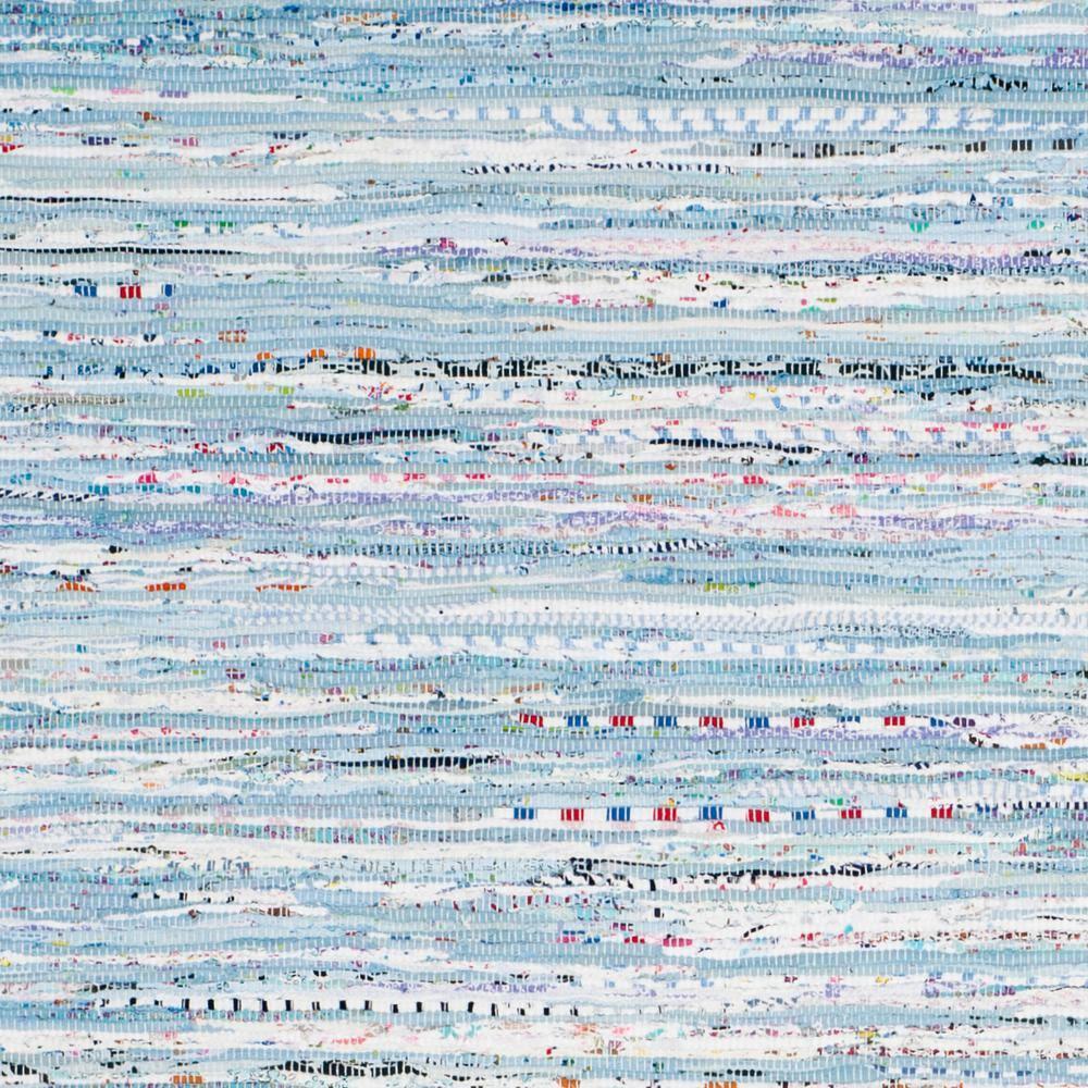 Rag Rug RAR125 Hand Woven Indoor Area Rug - Light Blue/Multi - 8'9"x11'9" - Safavieh.