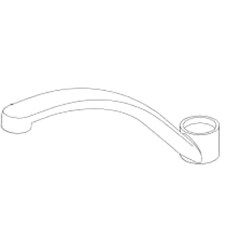 Modern Chrome Low-Arc Spout Assembly for Kitchen Faucet