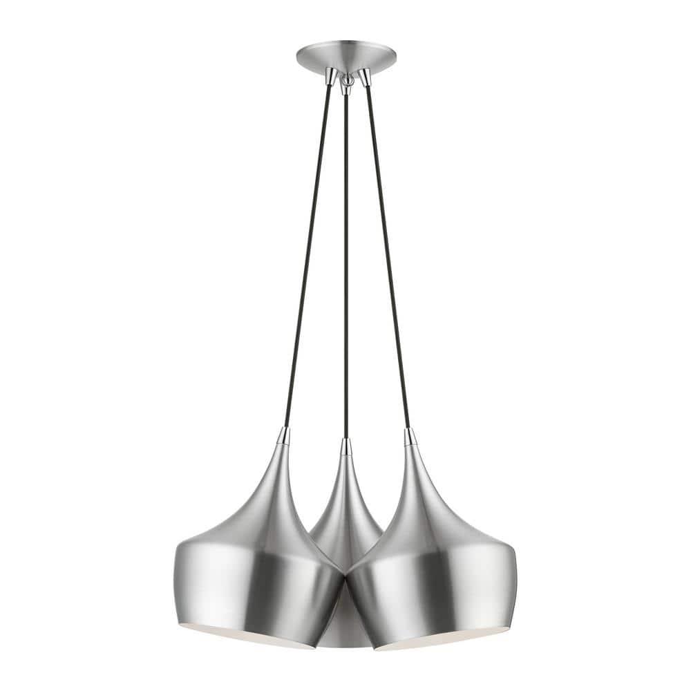 Livex Lighting Waldorf 3 - Light Pendant in  Brushed Aluminum