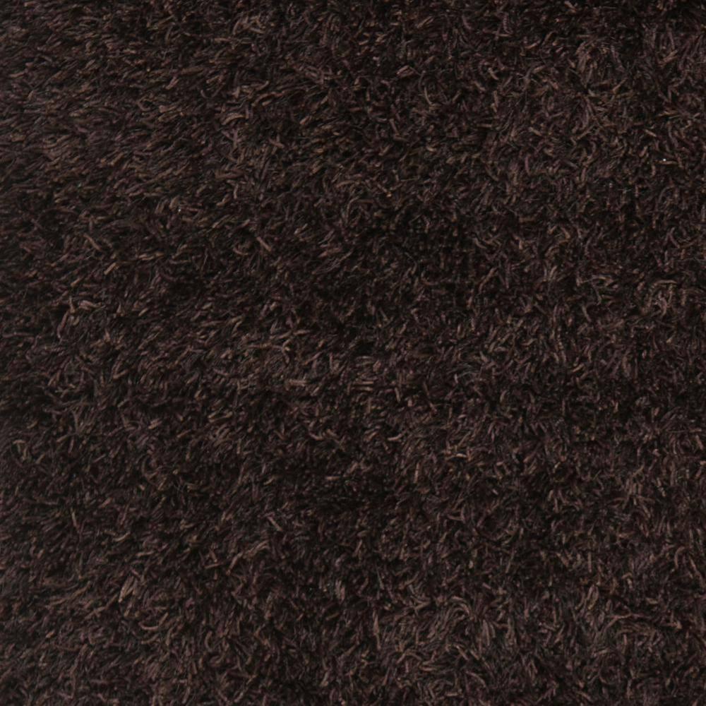SAFAVIEH New Orleans Darius Solid Polyester Shag Area Rug, Chocolate, 8' x 10'