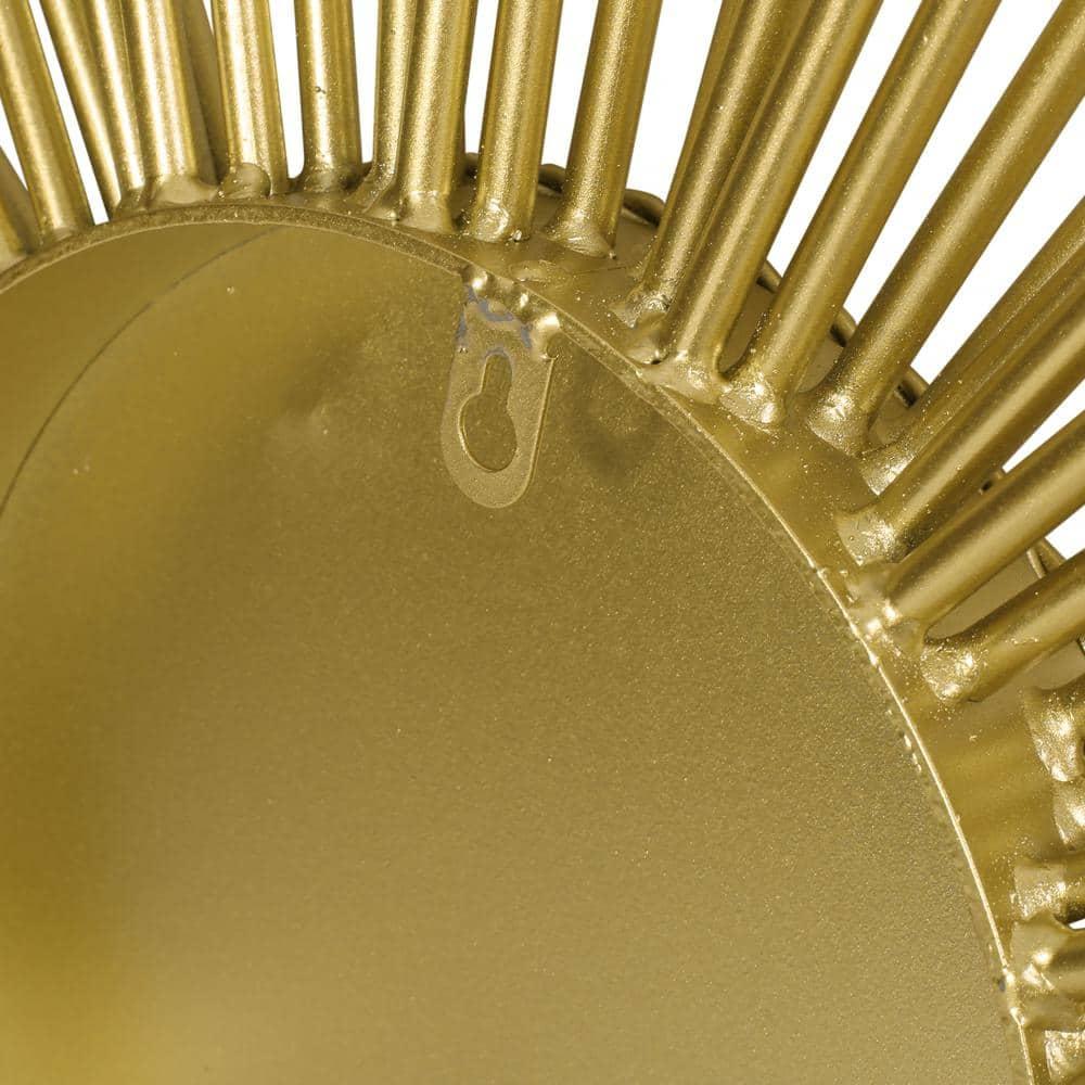 Noble House Jill Metal Sunburst Wall Mirror, Gold