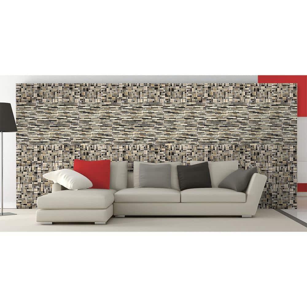 Abolos 8'' W x 8'' L Glass Peel and Stick Field Tile