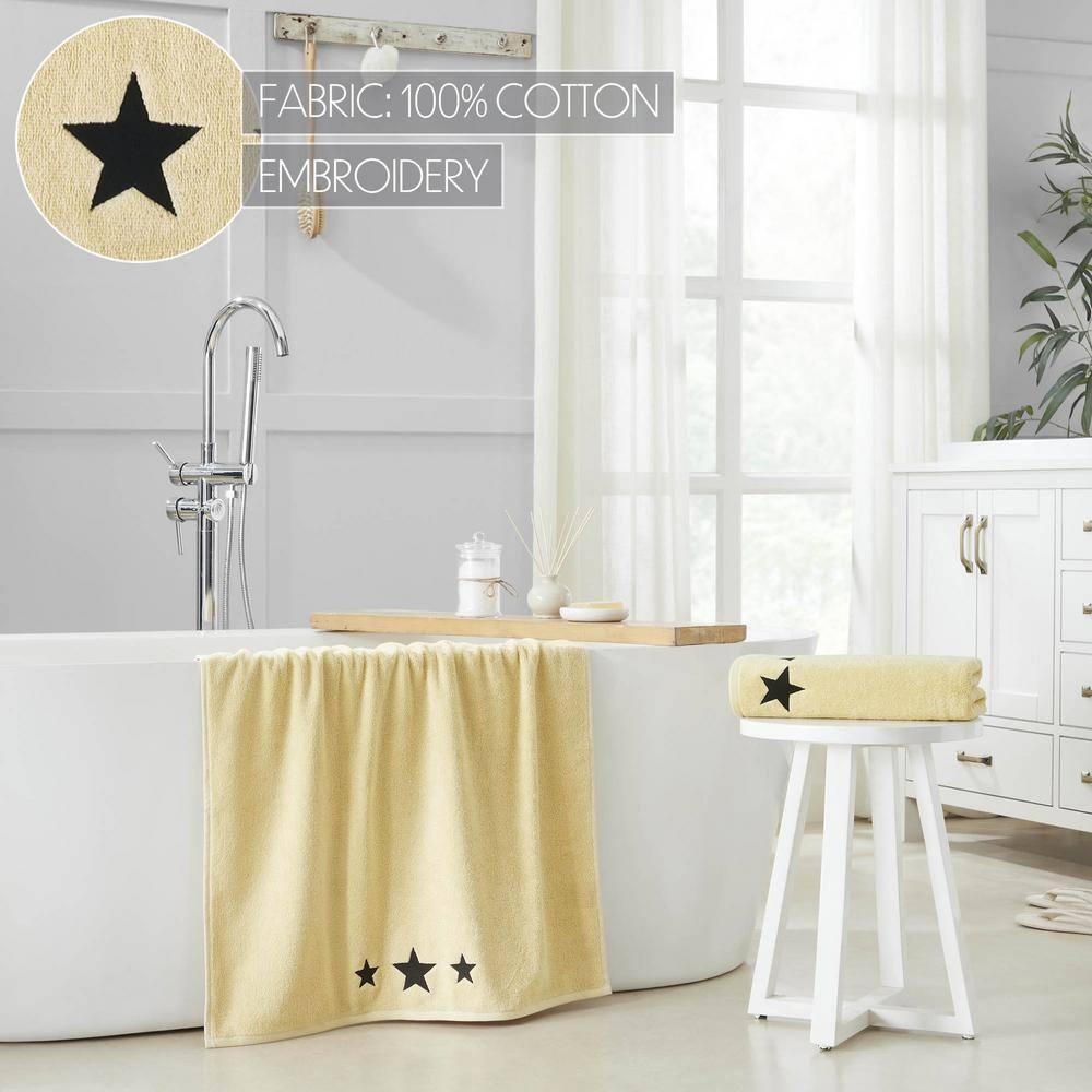 VHC Brands Timeless Linens Stars Bath Towel Set of 2 27x54 (Set of 2)