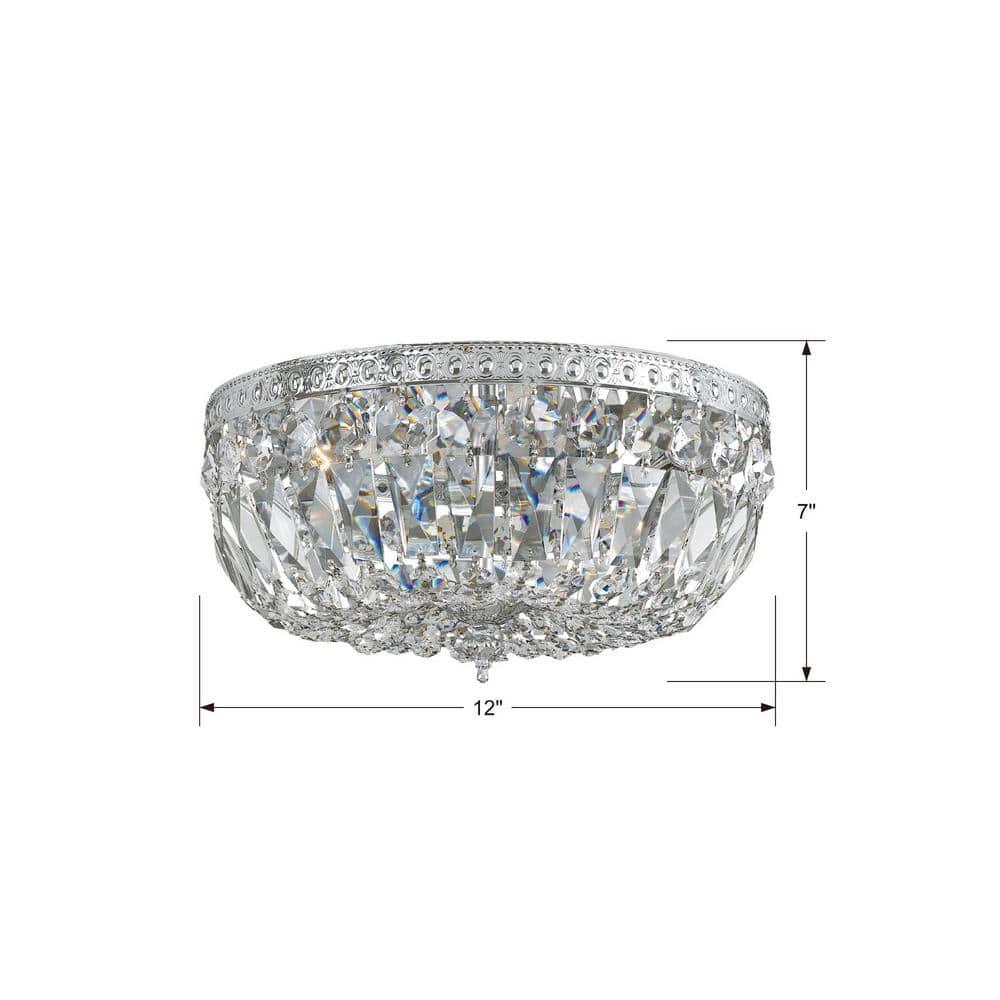 Crystorama Lighting - Three Light Flush Mount in Traditional and Contemporary