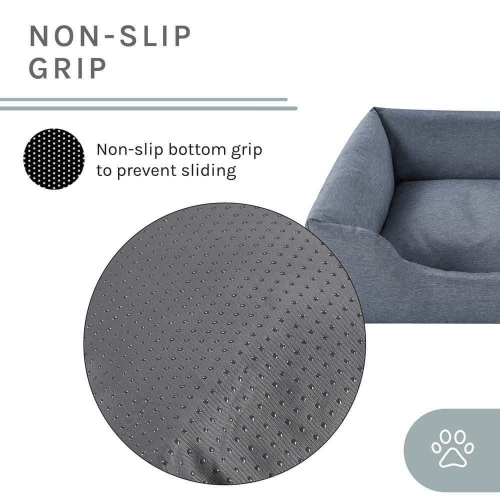 Sam's Pets Missy Large Navy Blue Rectangular Dog Bed