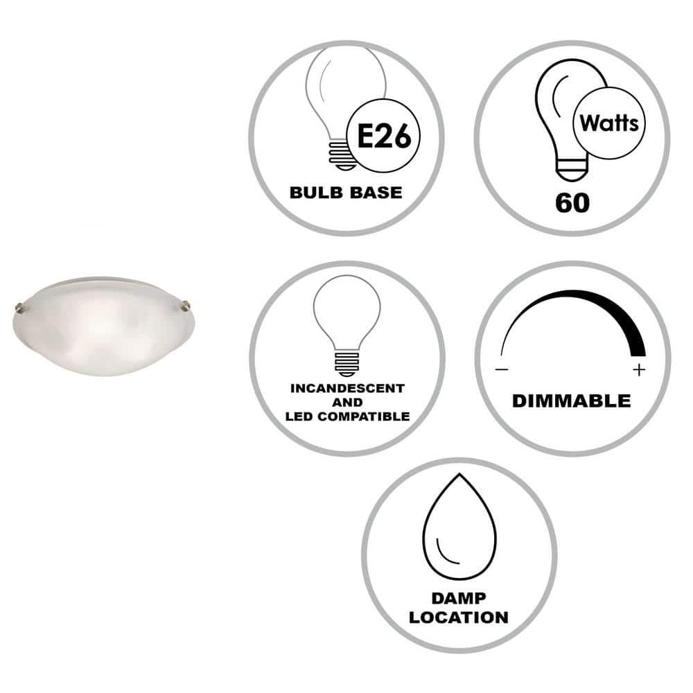 58601 BN-Trans Globe Lighting-Constellation - 16 Inch Three Light Flush Mount