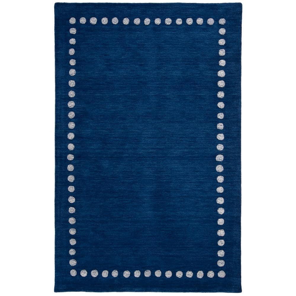 Safavieh Kids SFK802 Hand Loomed Indoor Area Rug - Navy - 5'x8' - Safavieh