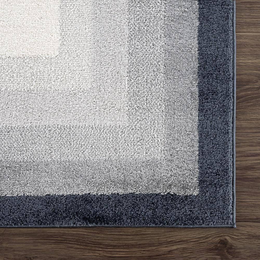 Abani Rugs Nuevo NUE180A Ivory Area Rug with Tonal Grey Border 7'9" x 10'2" - Cream
