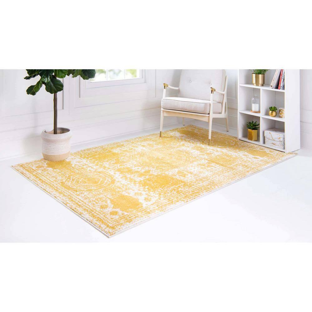 Bromley Wells Yellow 5 ft. x 8 ft. Area Rug